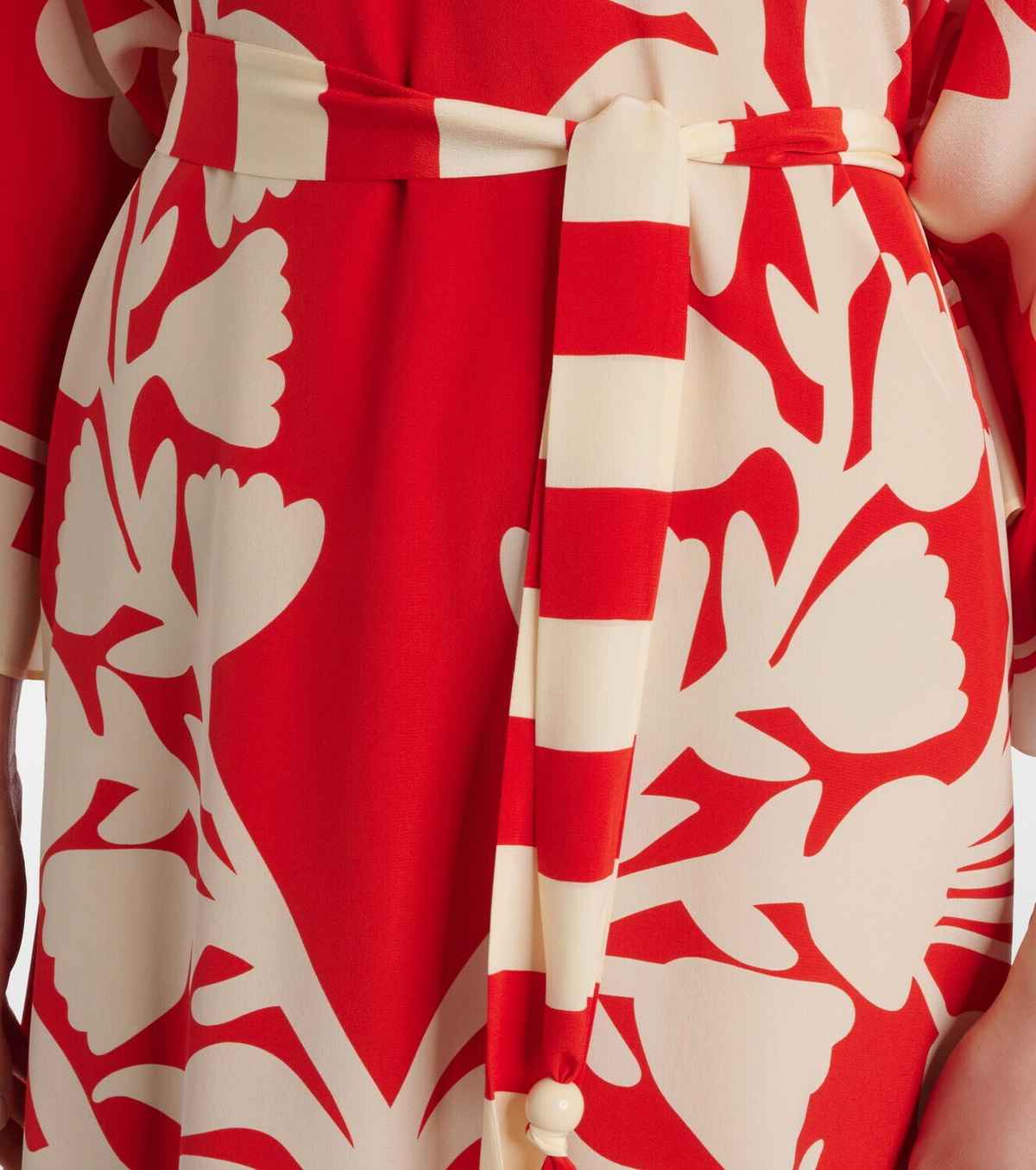 Eres Belted printed silk kaftan