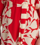 Eres Belted printed silk kaftan