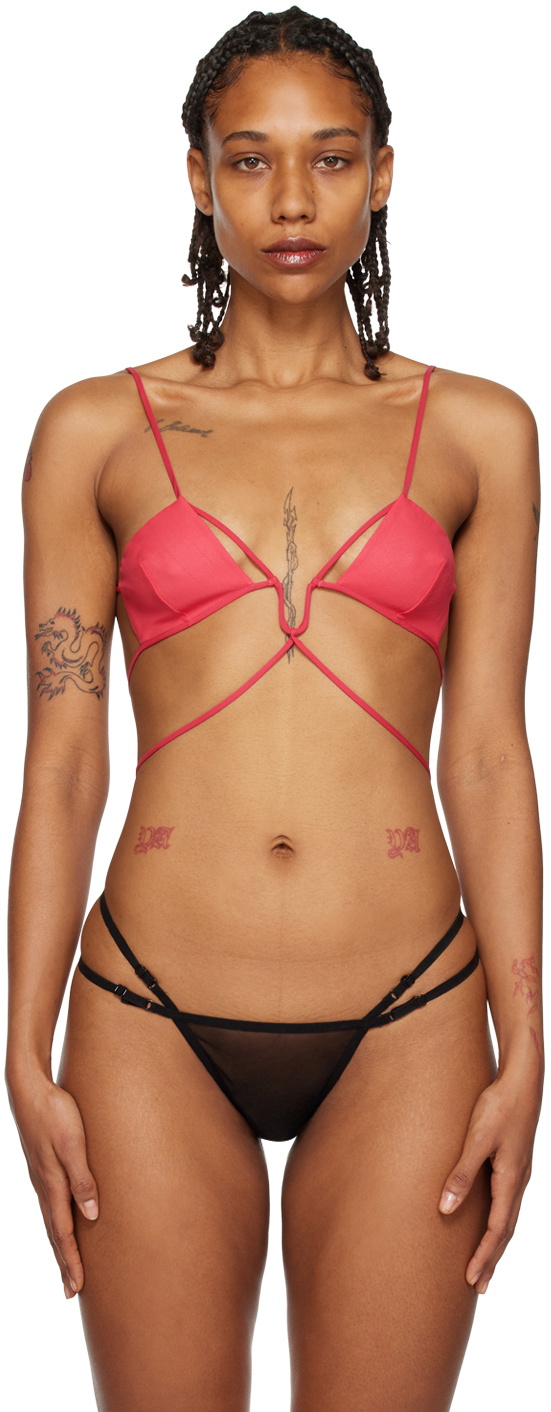 Nensi Dojaka Pink Angular Tank Top