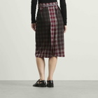 Maison Margiela Women's Check Midi Skirt in Cobalt/Black