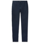 De Bonne Facture - Navy Brushed-Linen Suit Trousers - Blue