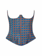 VIVIENNE WESTWOOD - Bella Checked Taffeta Strapless Corset