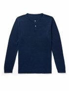 Anderson & Sheppard - Linen Henley T-Shirt - Blue