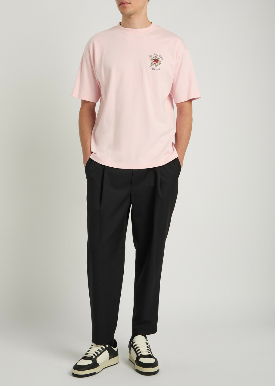 DRÔLE DE Monsieur Le Pantalon Cropped Cotton Trousers Black