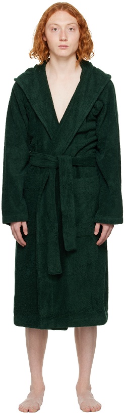 Photo: Tekla Green Oversized Hooded Bathrobe
