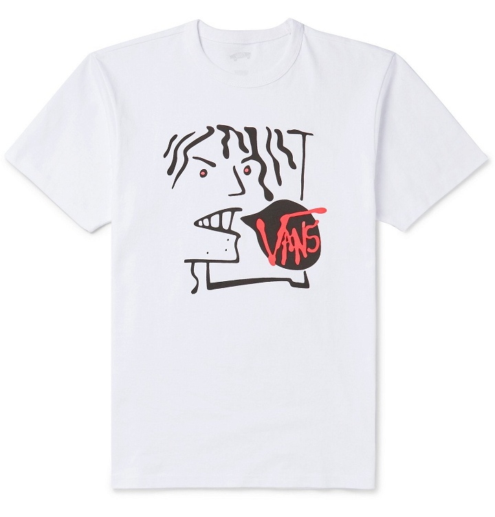 Photo: Vans - Vault Logo-Print Organic Cotton-Jersey T-Shirt - White