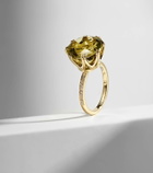 Ileana Makri 18kt gold ring with topaz and diamonds