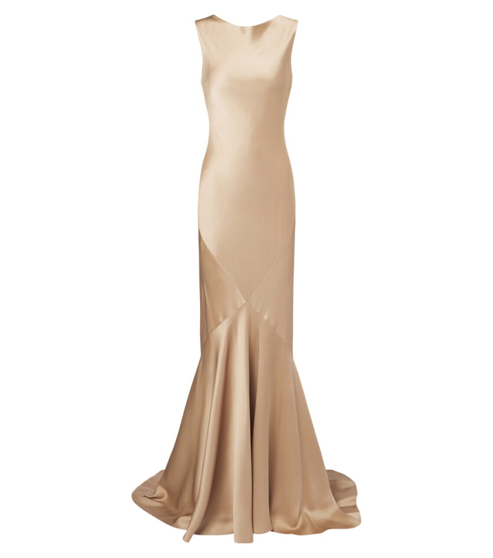 Photo: Max Mara Open-back satin maxi dress