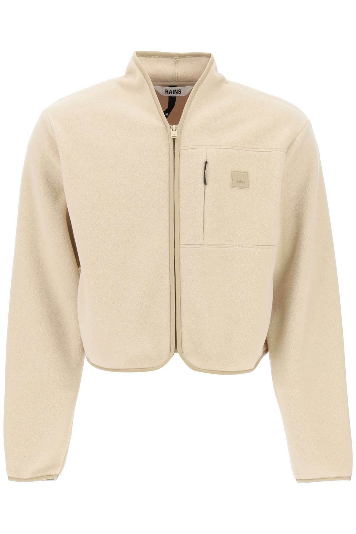 RAINS short fleece jacket in durban style Beige