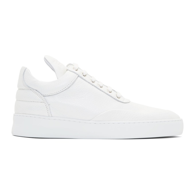 Photo: Filling Pieces White Low Plain Sneakers