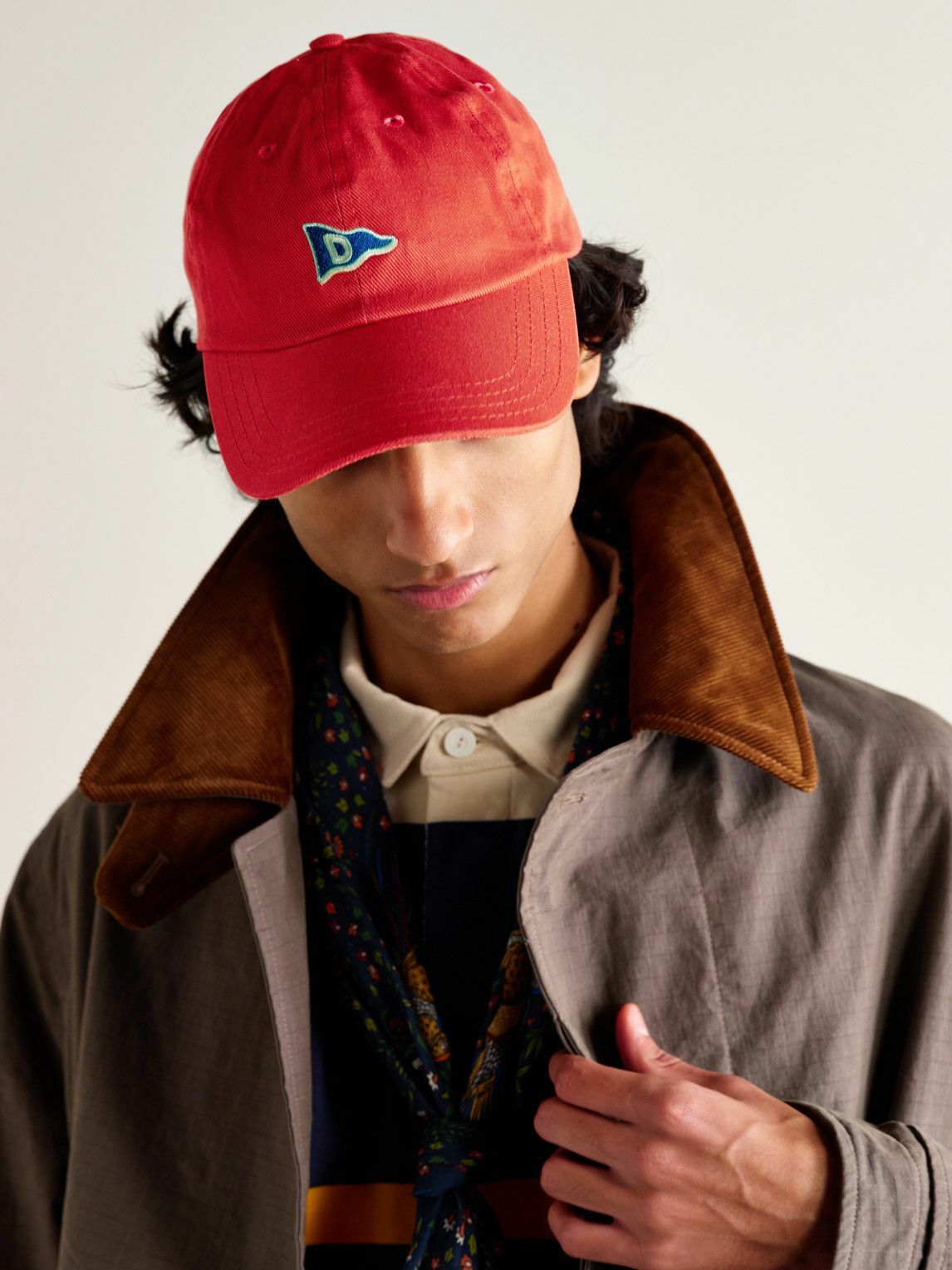 Drake's - HIM Embroidered Cotton-Twill Baseball Cap