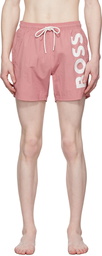 Boss Pink Octopus Swim Shorts