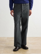 Barena - Straight-Leg Cotton-Satin Trousers - Gray