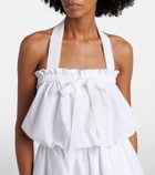 Patou Halterneck cotton minidress