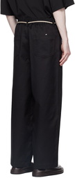 Emporio Armani Black Double Trousers