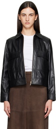 Max Mara Black Nepet Leather Jacket