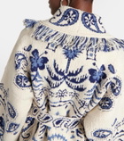 Alanui Wool and cotton jacquard cardigan