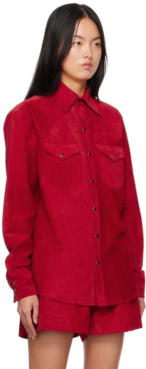 Carter Young SSENSE Exclusive Red Western Shirt