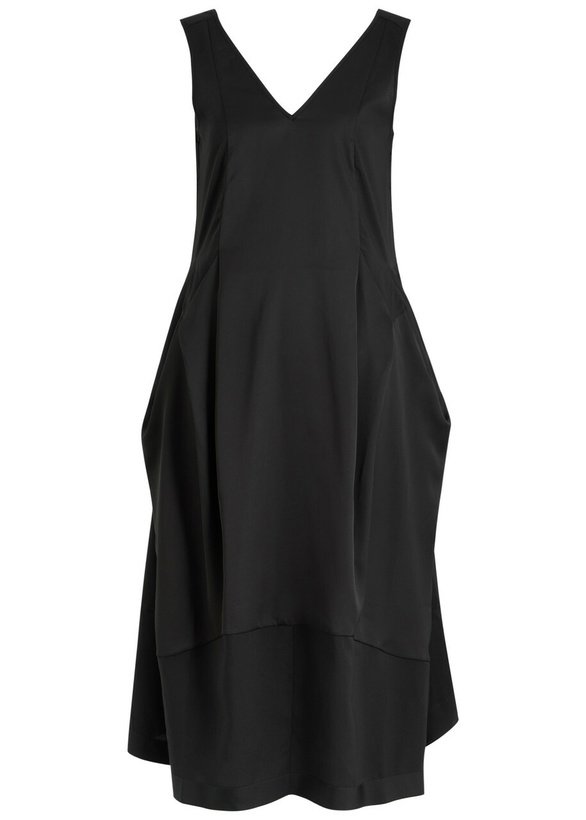 Photo: High Divine Satin Midi Dress Black