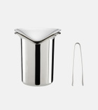 Georg Jensen Wine & Bar stainless steel ice bucket and tongs set by Thomas Sandell