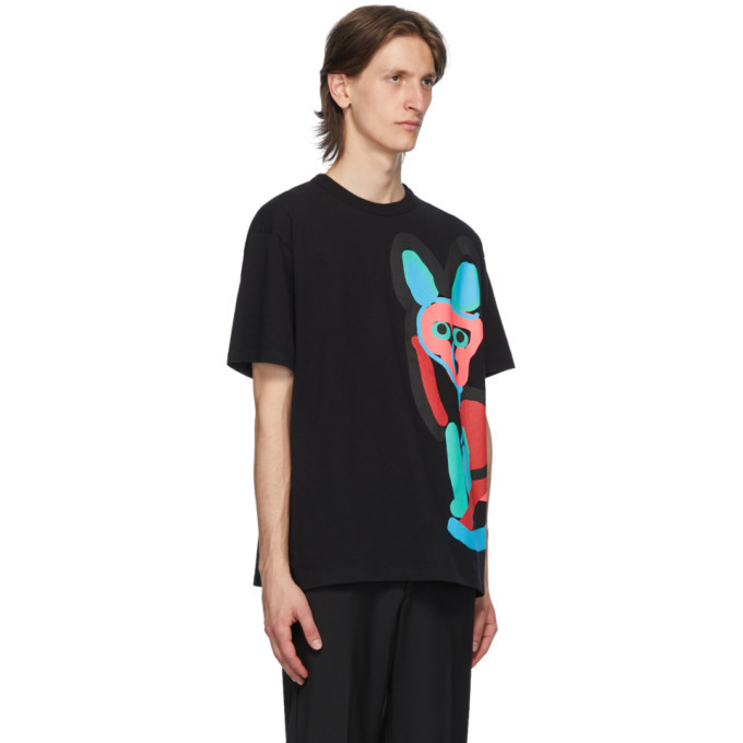 Maison Kitsune Black ACIDE Fox Print T-Shirt Maison Kitsune