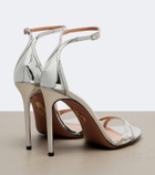 Aquazzura Nuda mirrored leather sandals