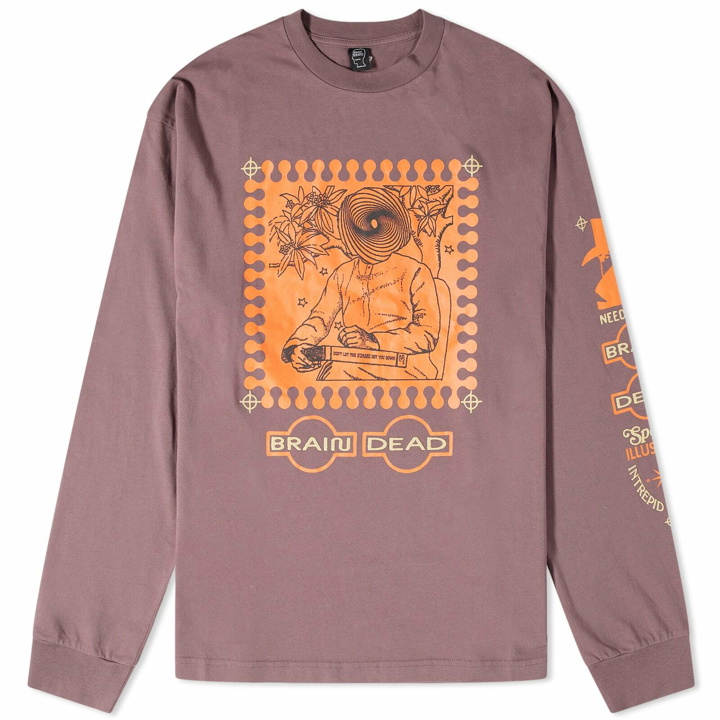 Photo: Brain Dead Men's Special Illusions Long Sleeve T-Shirt in Clay