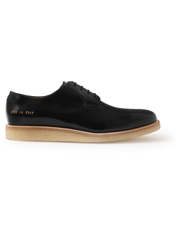 Photo: COMMON PROJECTS - Polished-Leather Derby Shoes - Black