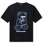 UNDERCOVER - UBEAR Printed Cotton-Jersey T-Shirt - Black