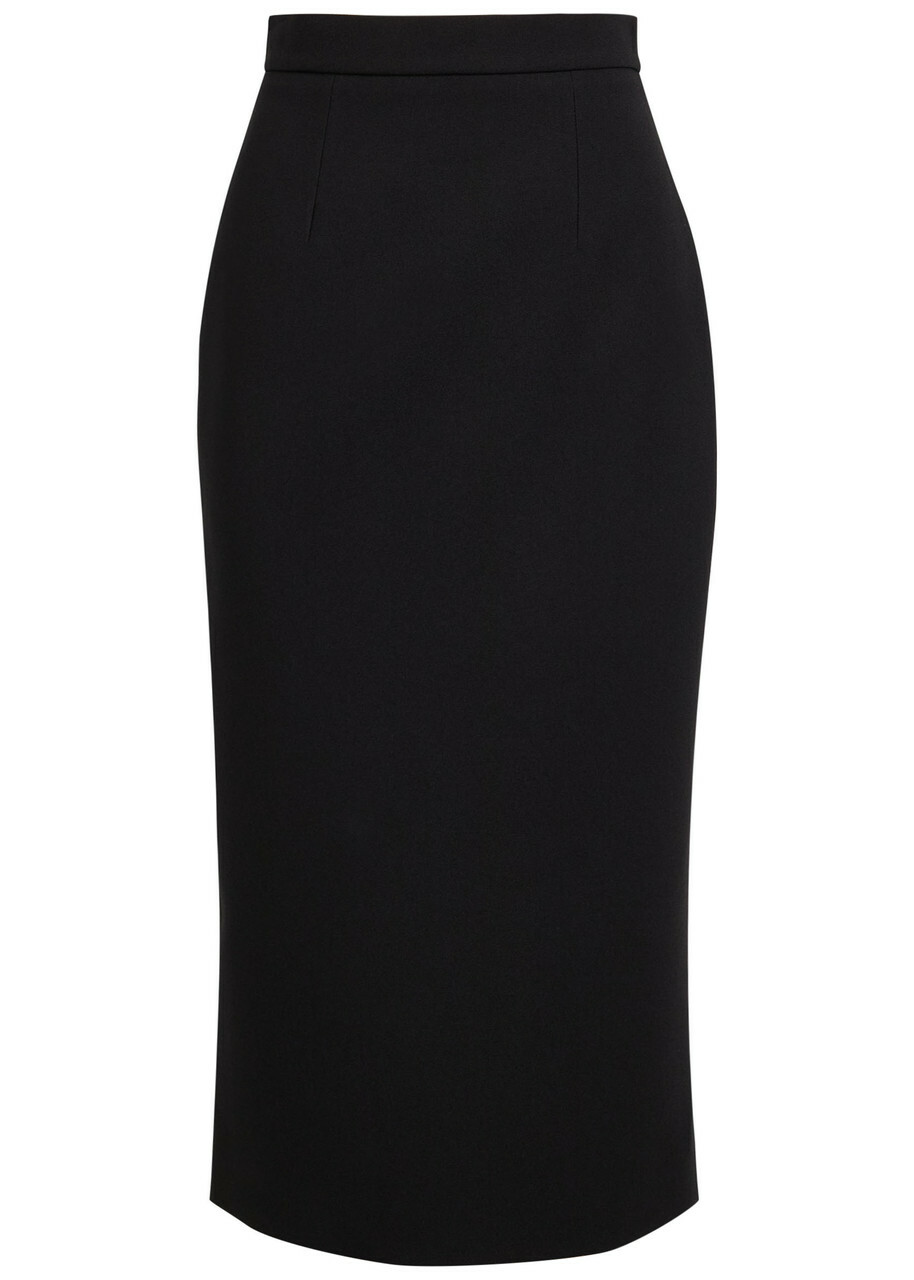 Roksanda Amel Crepe Midi Skirt Black