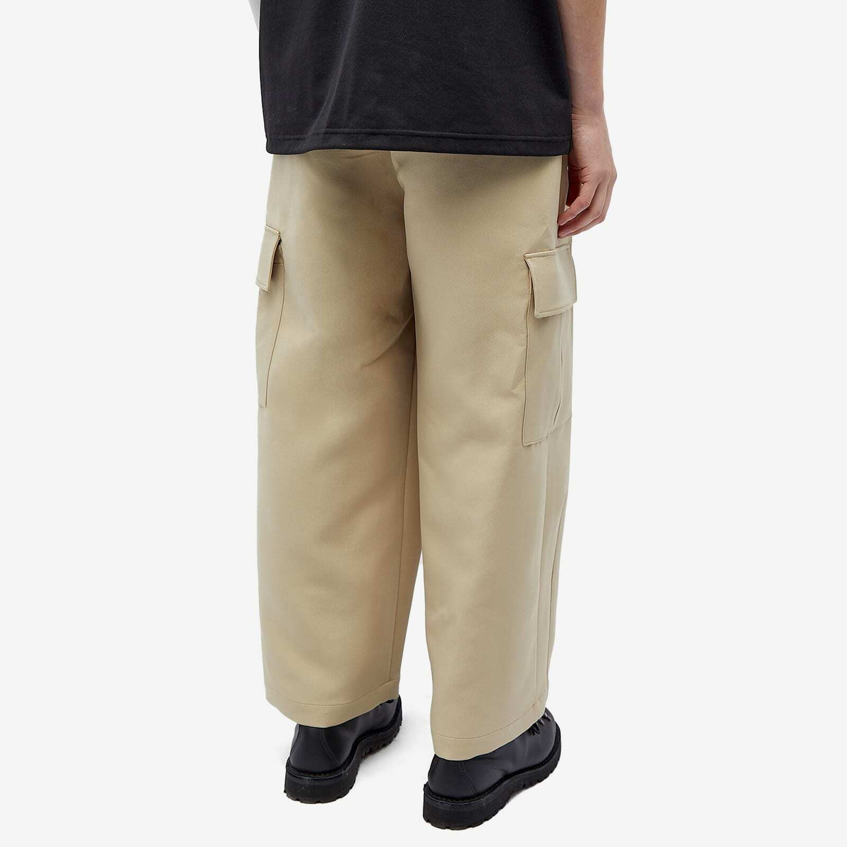 Twill Baggy Fit Cargo Pants in Khaki