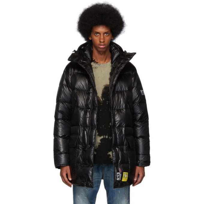 Photo: R13 Black Brumal Edition Down Mid-Length Anorak Puffer Coat