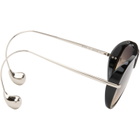 Bottega Veneta Black Drop Aviator Sunglasses