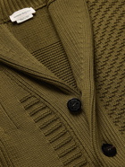 ALEXANDER MCQUEEN - Shawl-Collar Zip-Detailed Wool Cardigan - Green