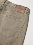 CANALI - Slim-Fit Stretch-Cotton Twill Chinos - Brown