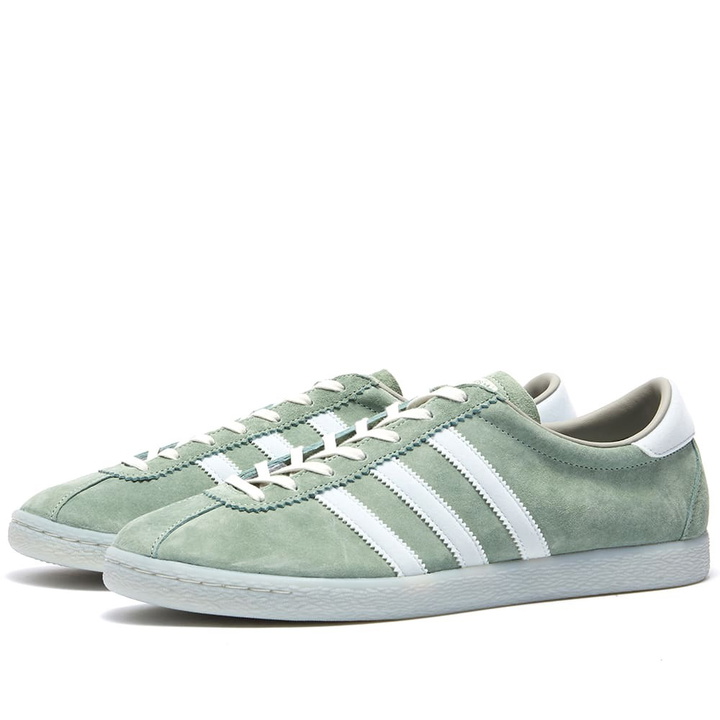 Photo: Adidas Men's Tobacco Sneakers in Silver Green/Pantone