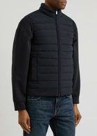 Emporio Armani Logo Quilted Matte Shell Gilet Navy