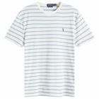 Polo Ralph Lauren Men's Stripe T-Shirt in Nevis/Vessel Blue