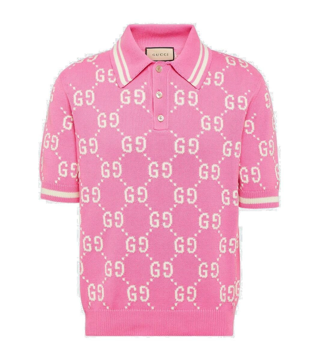 Photo: Gucci GG intarsia cotton polo shirt
