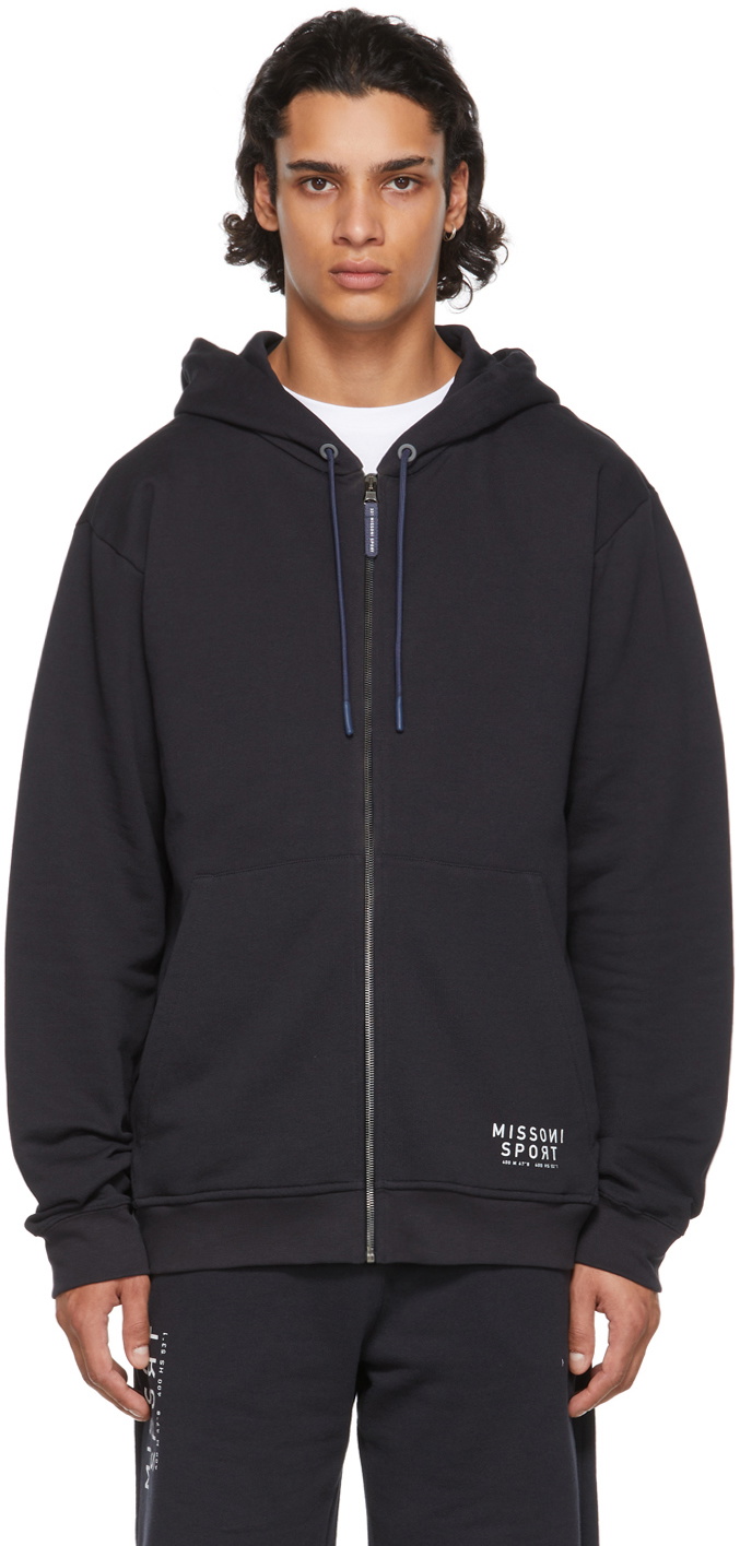 Missoni Sport Navy Zip Hoodie Missoni Sport