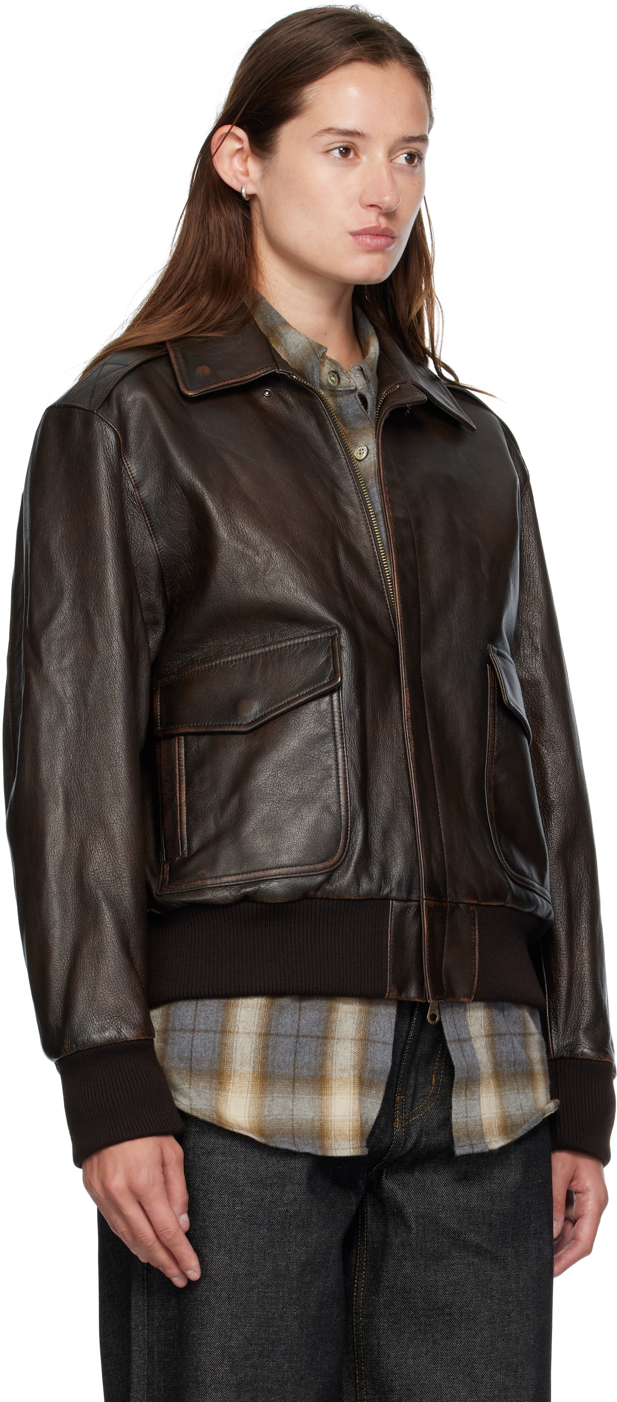 COOR Brown A2 Leather Jacket
