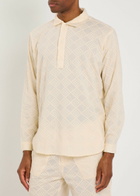 Smr Days Ornos Embroidered Cotton Polo Shirt Beige