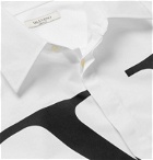 Valentino - Logo-Print Cotton-Poplin Shirt - White