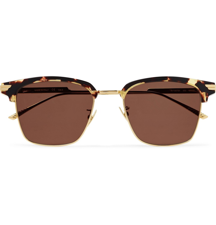 Photo: Bottega Veneta - D-Frame Gold-Tone and Tortoiseshell Acetate Sunglasses - Gold