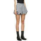 Haider Ackermann Grey Savoia Drape Shorts