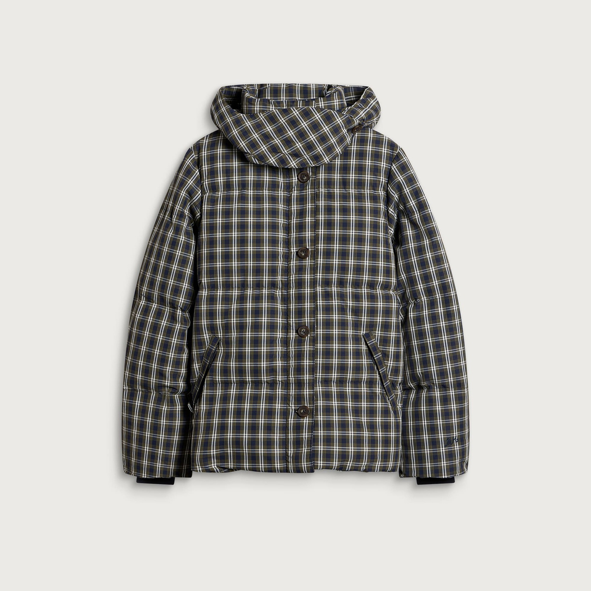 Damson Madder Women's Pearl Hooded Puffer Jacket in Multi