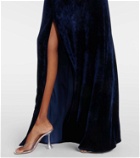 Rabanne Crystal-embellished velvet maxi dress