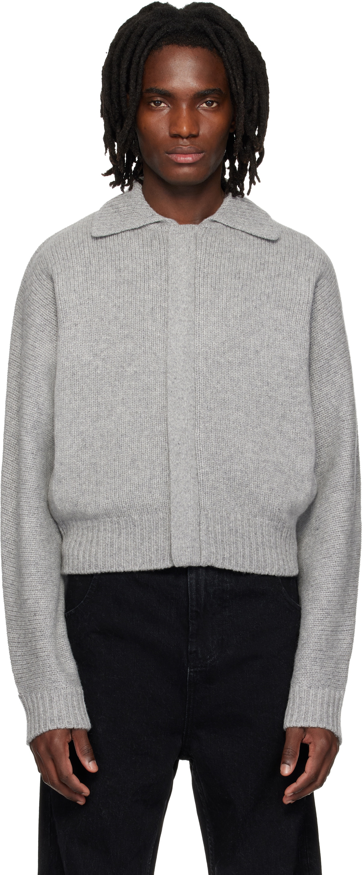 Entire Studios Gray Marla Bomber Cardigan