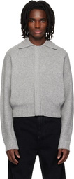 Entire Studios Gray Marla Bomber Cardigan
