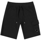 C.P. Company Men's Pocket Lens Sweat Short in Black